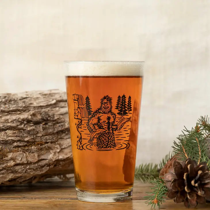 Sasquatch Bigfoot Pint Glass