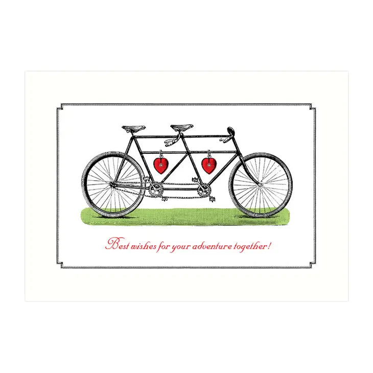 Tandem Bicycle Wedding Card