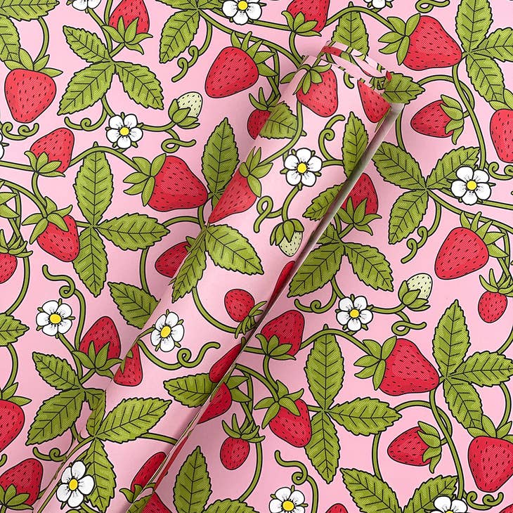 Strawberry Pattern Gift Wrap Sheet