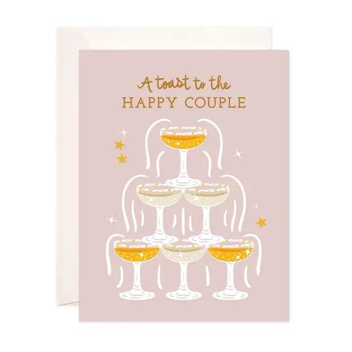 Happy Couple Toast Wedding Greeting Card (Copy)