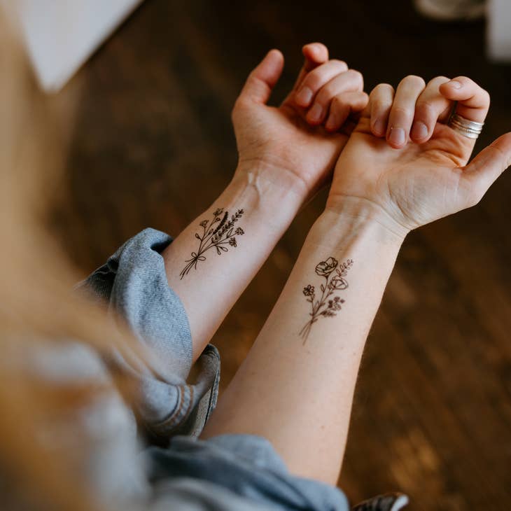 Wildflower Temporary Tattoos