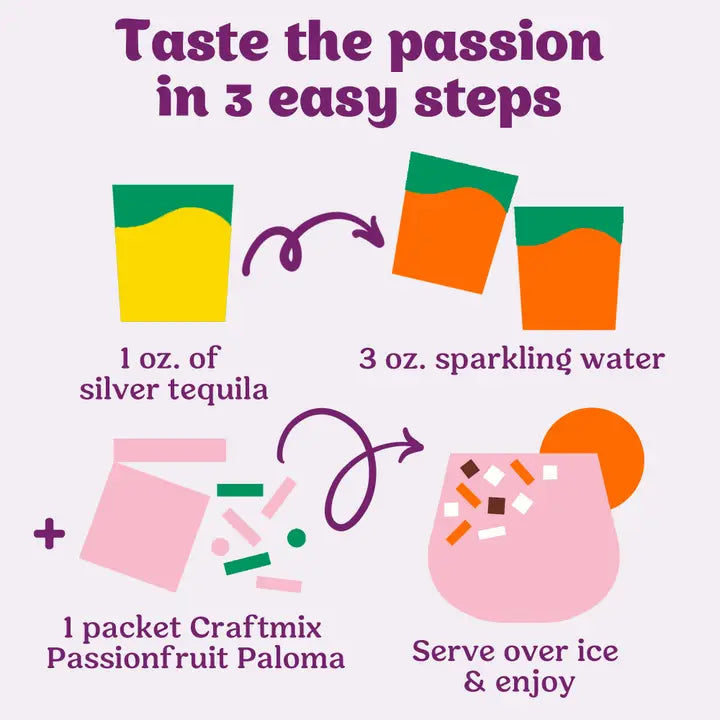 Passionfruit Paloma Cocktail & Mocktail Mixer