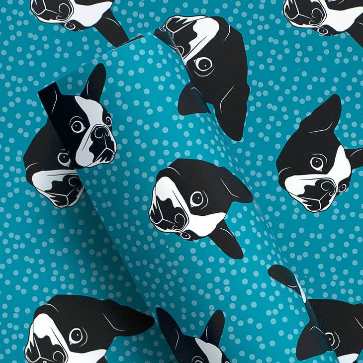 Boston Terrier Gift Wrap Sheet