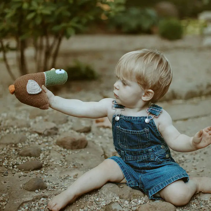Mallard Duck Crochet Rattle