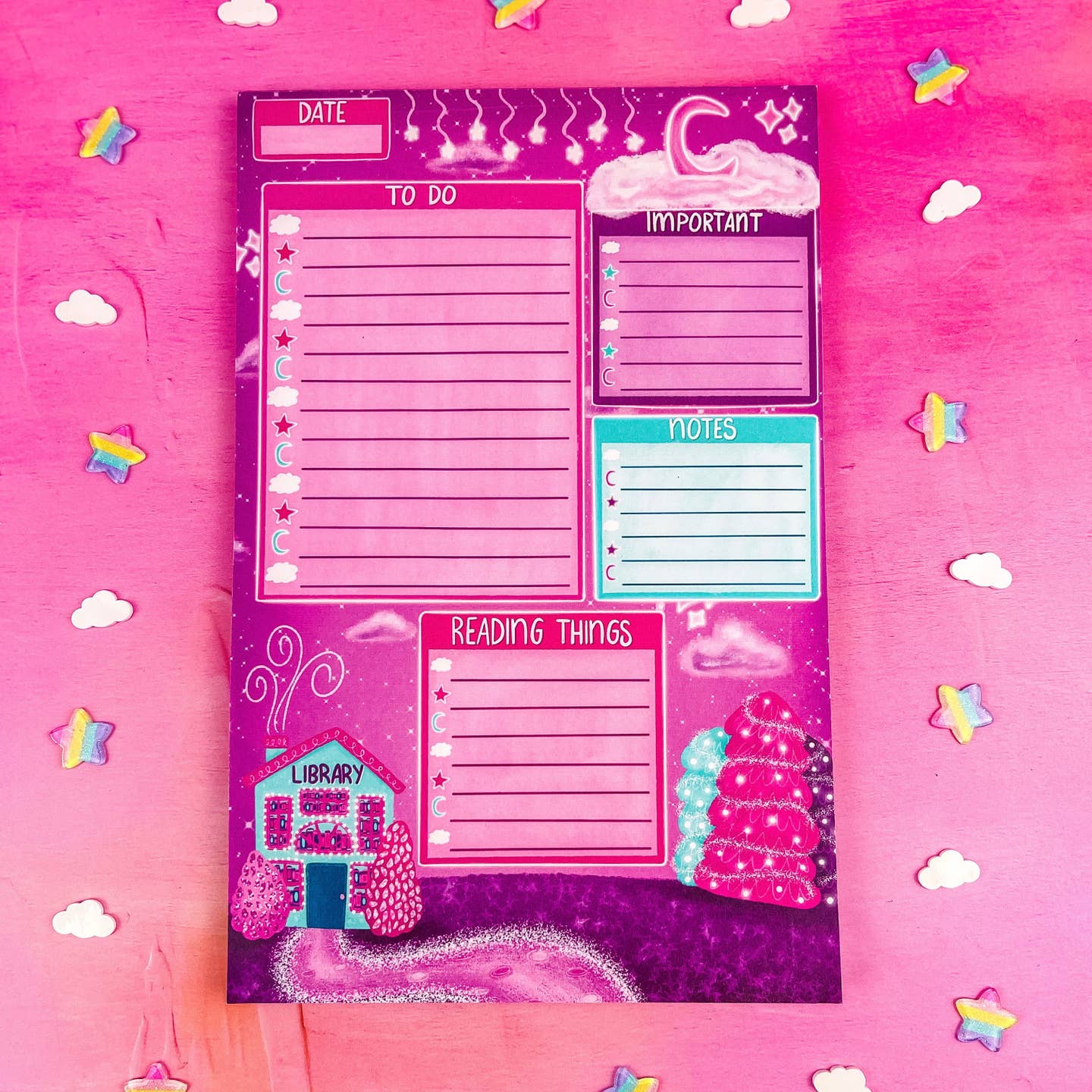 Dreamy Library Daily Planner Notepad