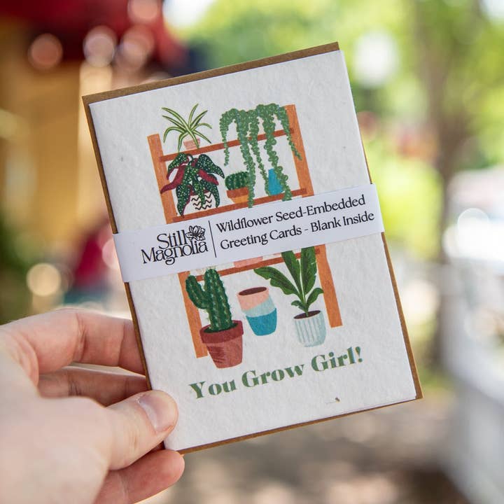You Grow Girl! Plantable Wildflower Seeded Card