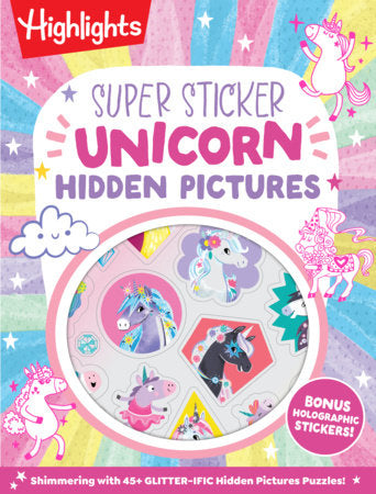 Highlights Super Sticker Unicorn Hidden Pictures