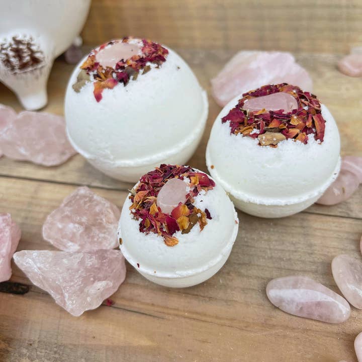 Rose Quartz & Rose Bath Bomb