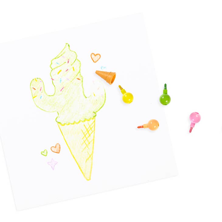 Rainbow Scoops Stacking Erasable Crayons