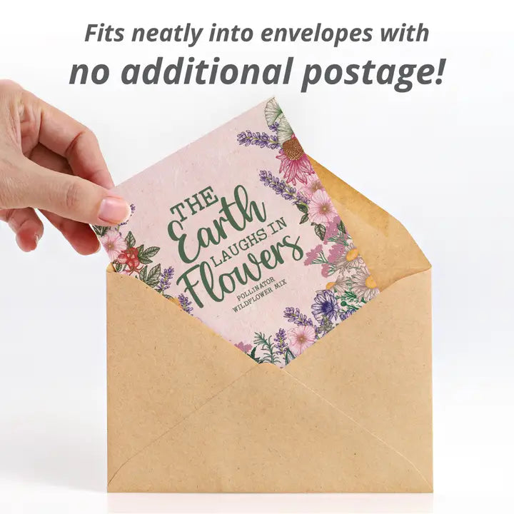 The Earth Laughs in Flowers Wildflower Seed Packet
