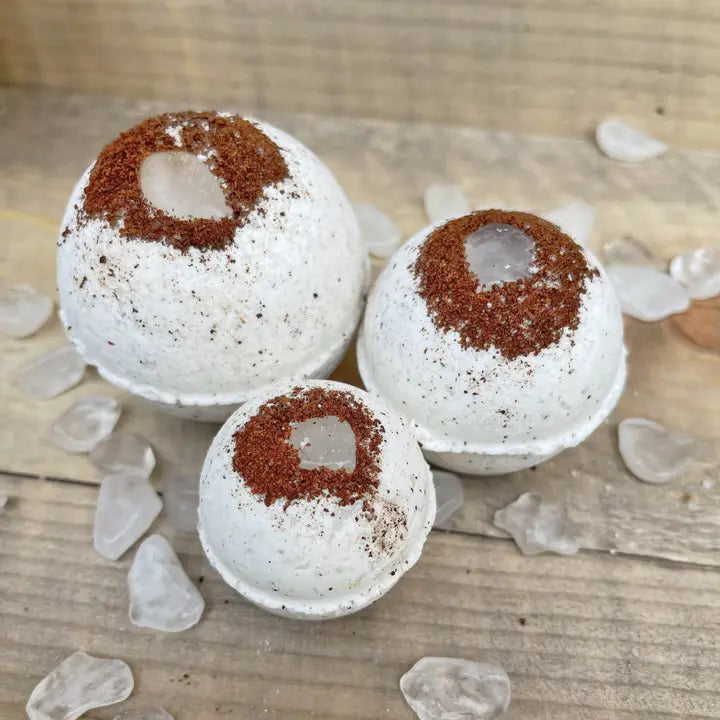 Crystal Quartz & Coffee Bath Bomb