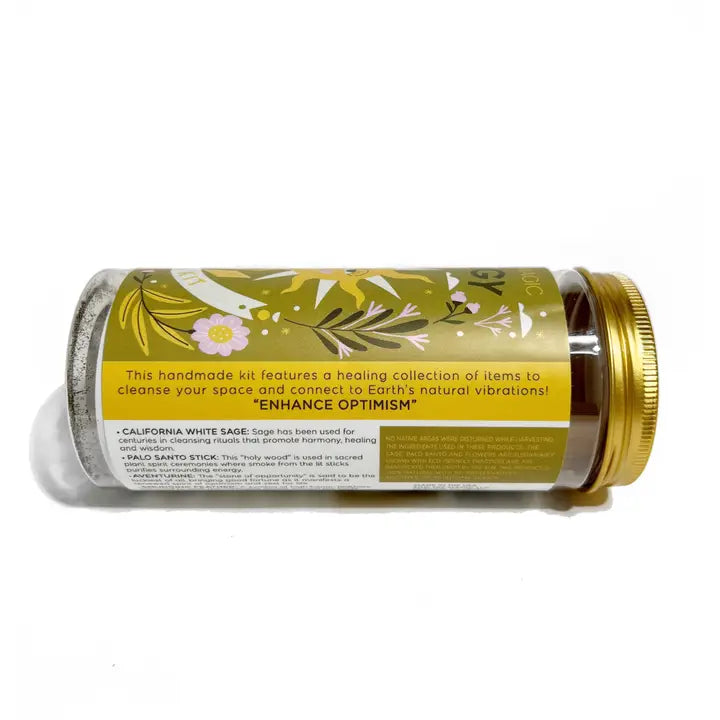 Energy Ritual Kit with Aventurine, Palo Santo, & Sage