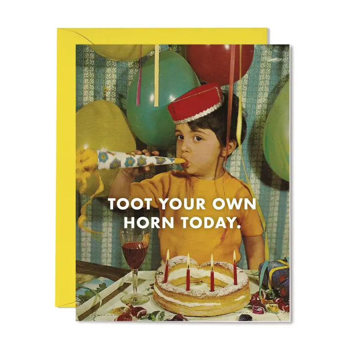 Toot Your Own Horn Birthday Card