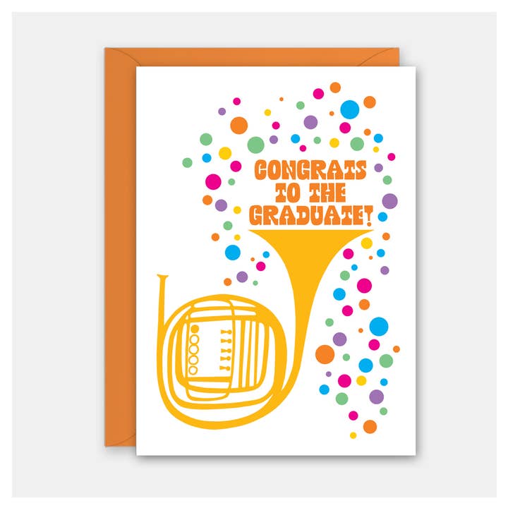 Congrats Horn Graduation Card
