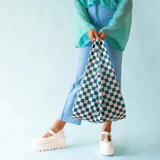 Checkered Reusable Tote Bag