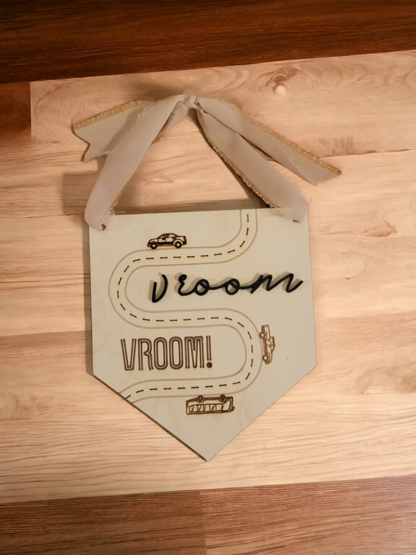 Vroom Vroom! Kids Room Sign