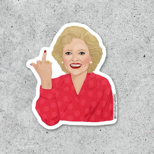 Betty White Bird Vinyl Sticker