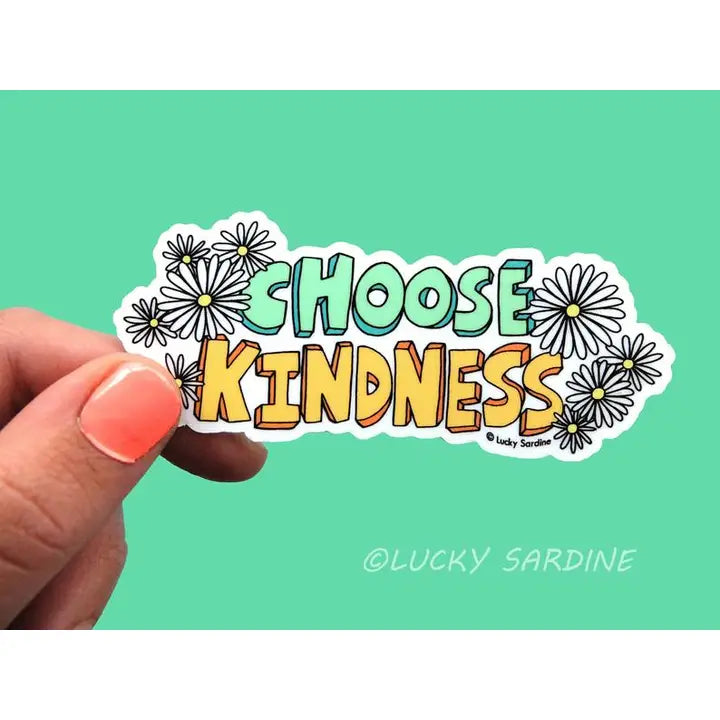 Choose Kindness Daisy Flower Vinyl Sticker
