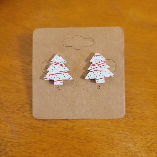 Christmas Cake Clip-on Earrings