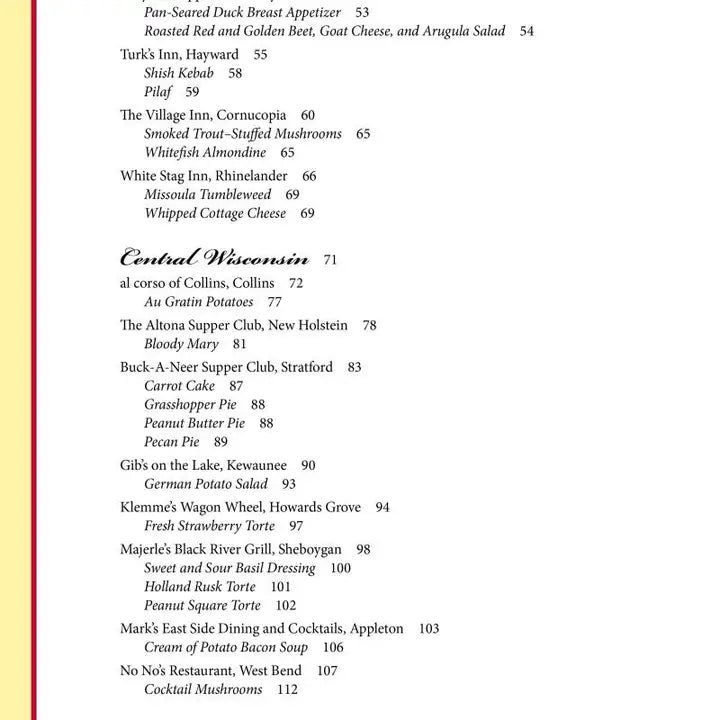Wisconsin Supper Club Cookbook