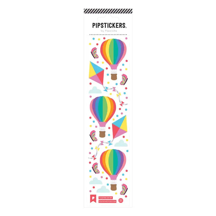 Floating On Air Sparkle Hot Air Balloon Stickers