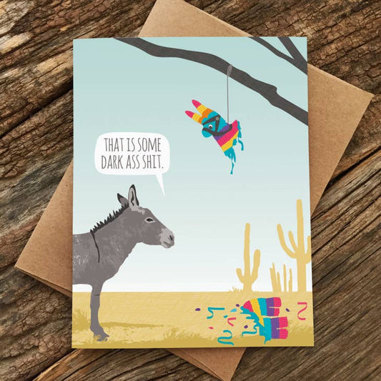 Donkey Pinata Birthday Card