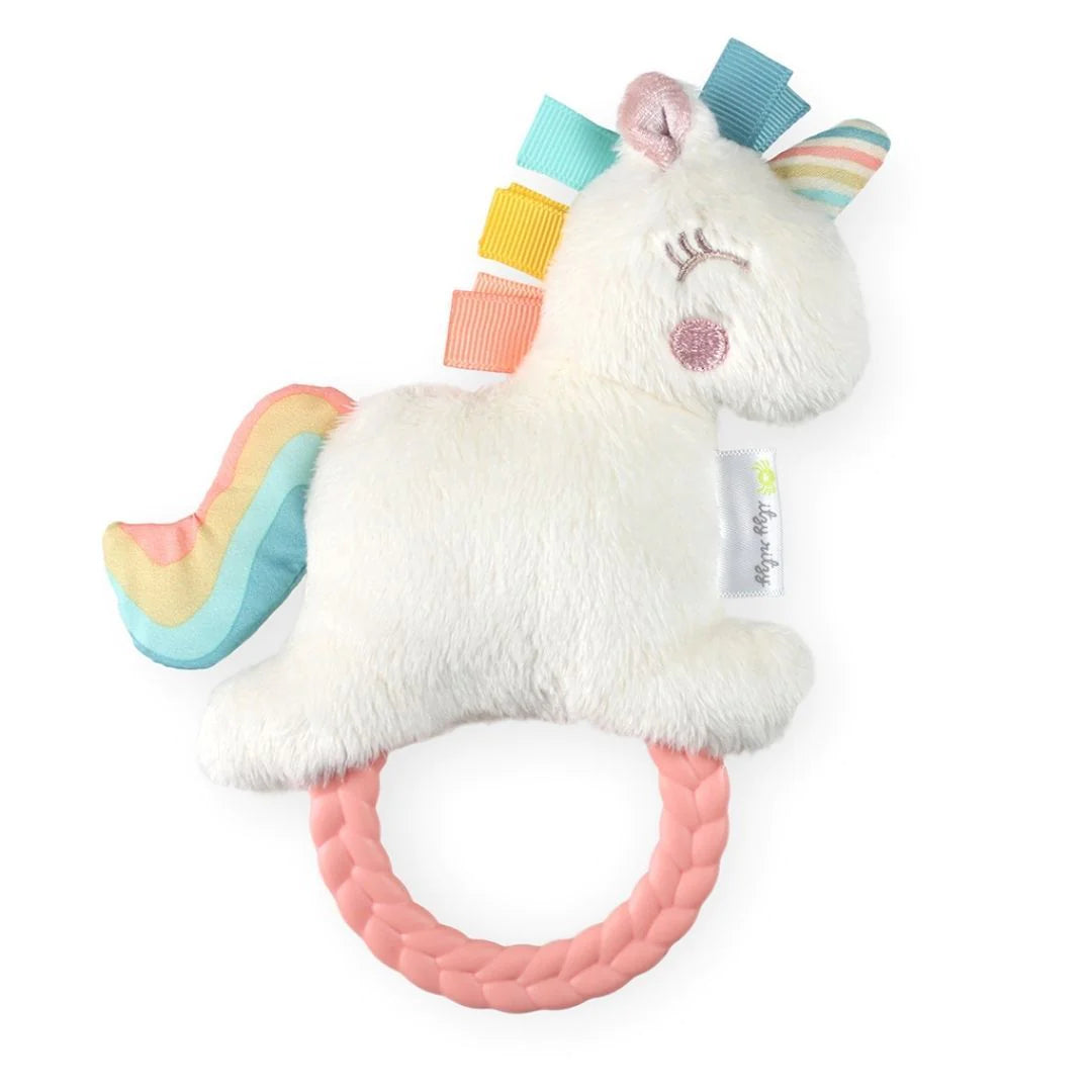 Baby's Pal Plush Rattle + Teether