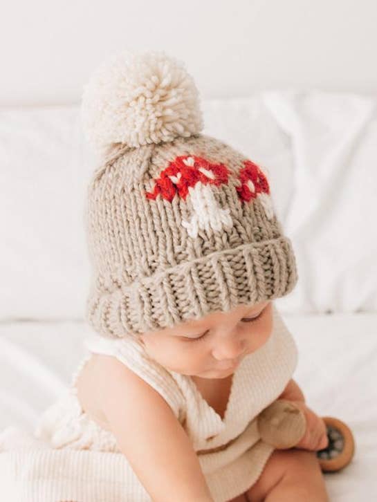 Mushroom Hand Knit Beanie