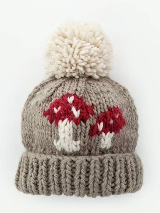 Mushroom Hand Knit Beanie