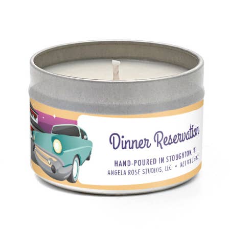 Dinner Reservation Soy Candle Travel Tin