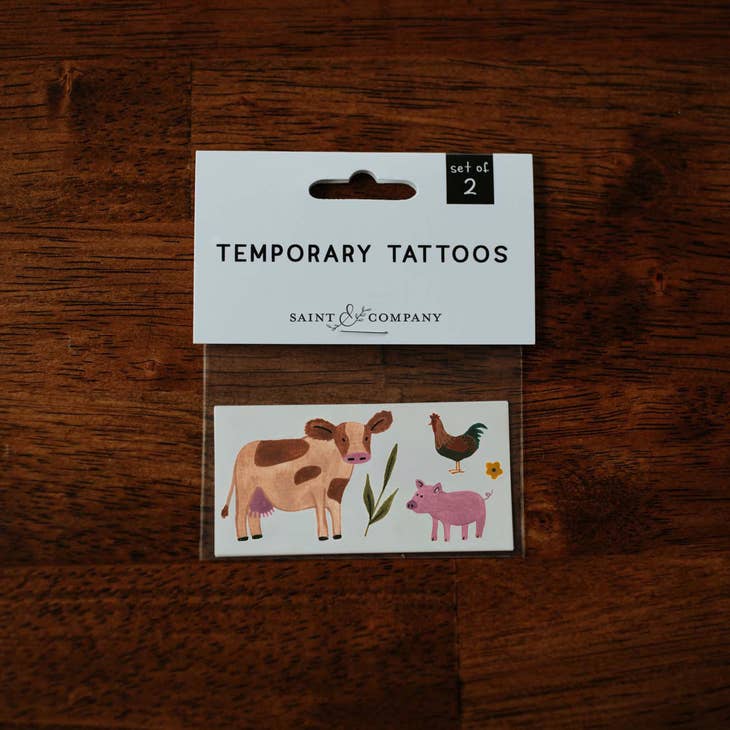 Farm Animals Temporary Tattoos