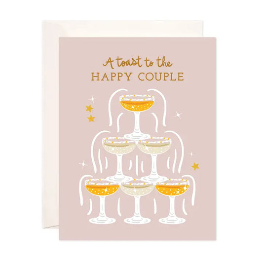 Happy Couple Toast Wedding Greeting Card (Copy)
