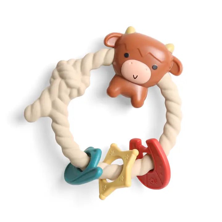 Two-in-One Silicone Rattle + Teether