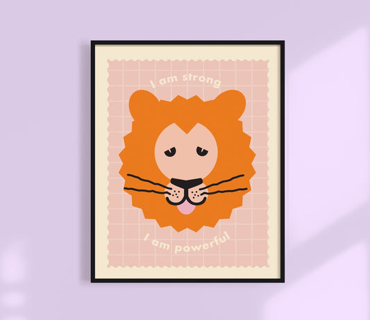 I Am Strong Lion Print