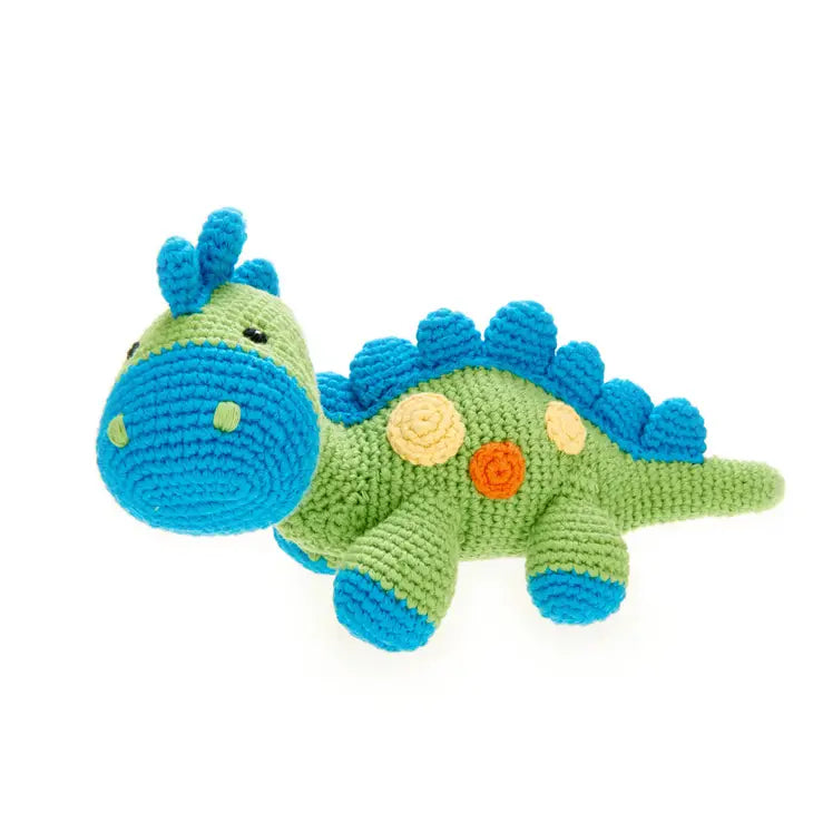 Stegosaurus Crochet Rattle Doll