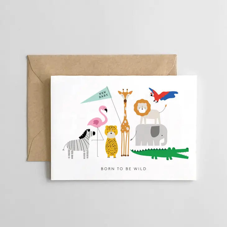 Born to Be Wild New Baby Card