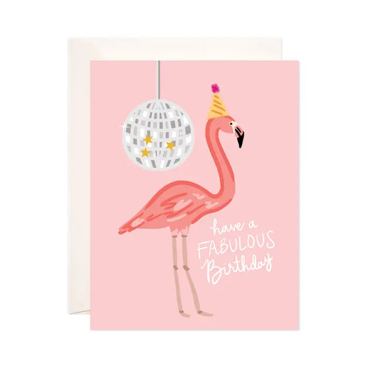 Fabulous Flamingo Birthday Greeting Card