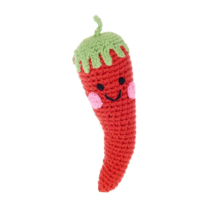 Chili Pepper Crochet Rattle
