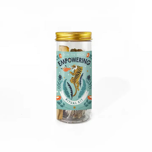 Empowering Ritual Kit with Obsidian, Palo Santo, & Sage