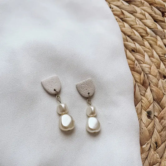 Minimalist Pearl Drop Earrings