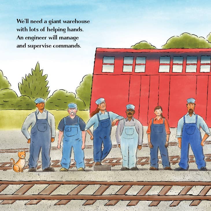 Let's Build a Little Train Picture Book