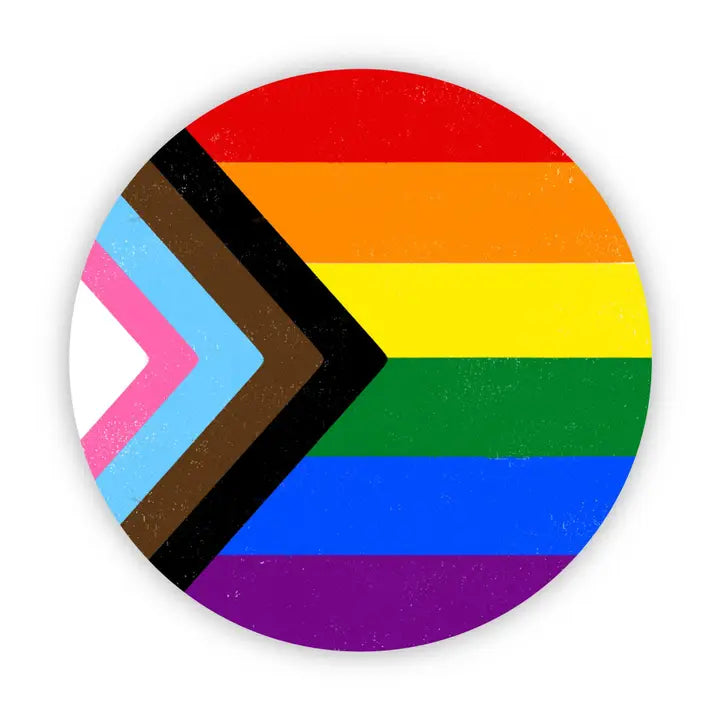 Pride Flag Circle Vinyl Sticker