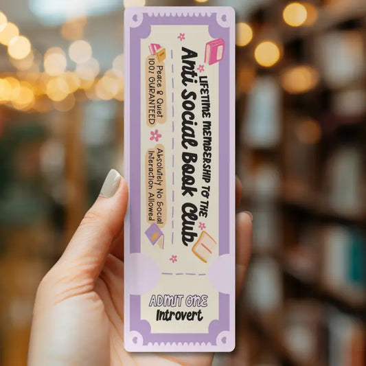 Anti Social Book Club Bookmark