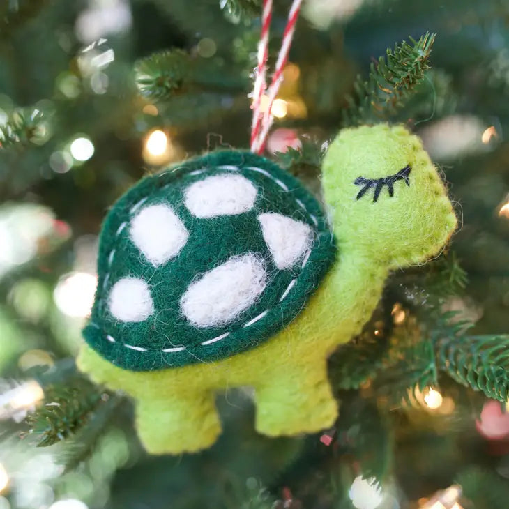 Turtle Felt Wool Ornament