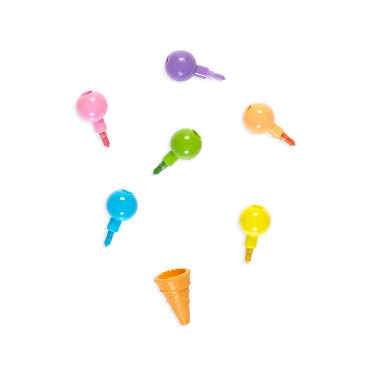 Rainbow Scoops Stacking Erasable Crayons