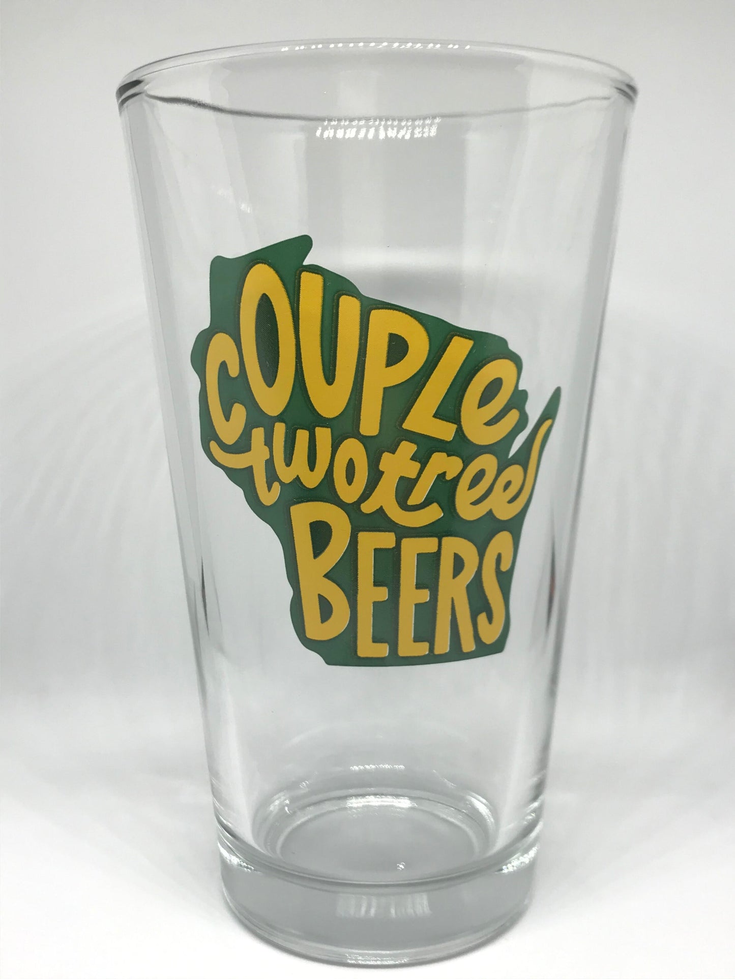Couple Two Tree Beers Wisconsin Pint Glass