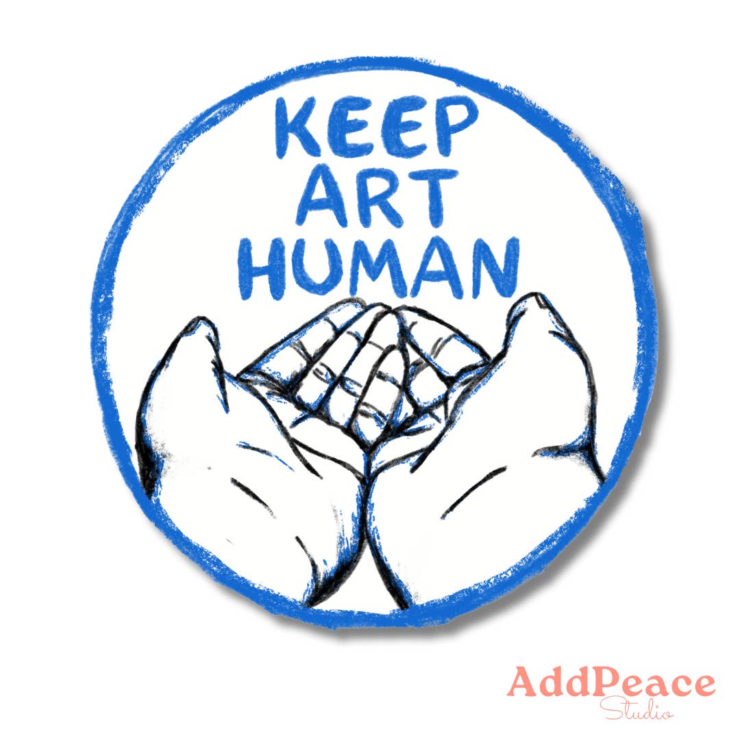 Keep Art Human Vinyl Sticker