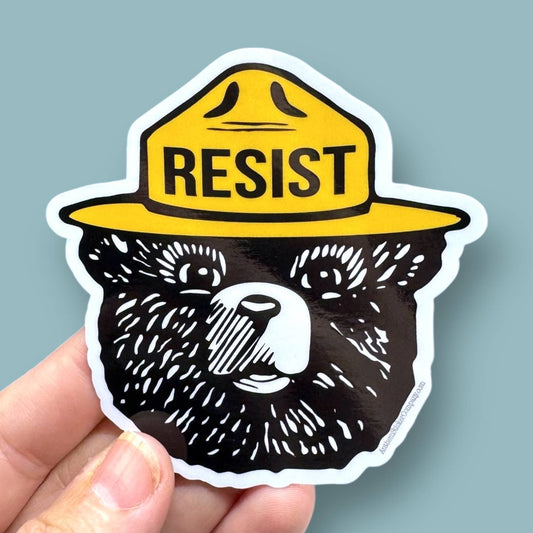 Smokey Says Resist Vinyl Sticker