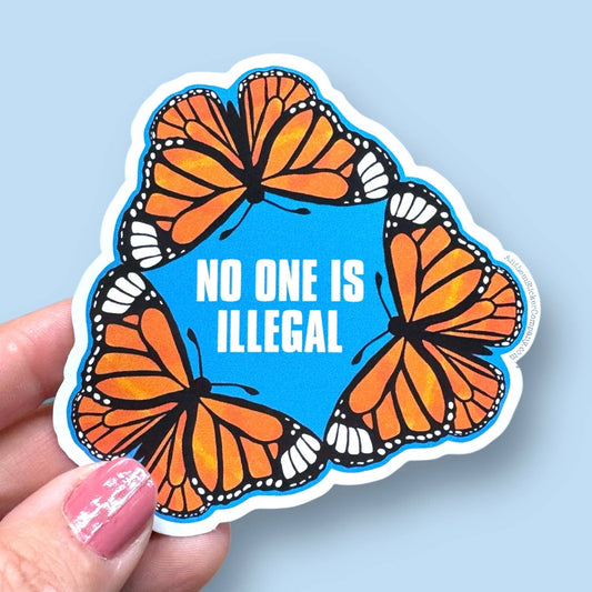 No One Is Illegal Vinyl Sticker