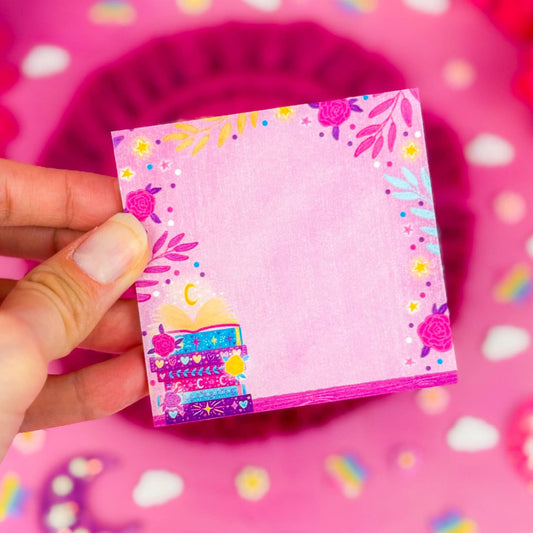Romantasy Book Stack Sticky Notes